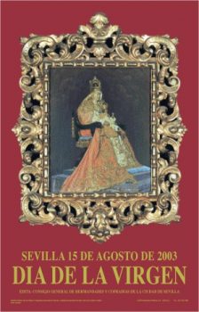 "Nuestra Señora de los Reyes". Fotografía coloreada de Serrano. Capilla Sacramental de San Juan de la Palma. Sevilla. Foto: Arenas