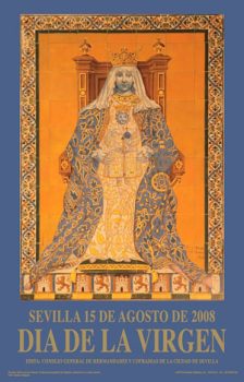 "Nuestra Señora de los Reyes". Cerámica propiedad de Cajasol, ubicada en su sede central.