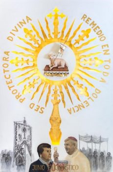 Una originalísima obra cargada de simbolismo, en la están presente la «infancia de la fe», la «madurez de la fe», y la «seguridad en la fe». Autor: Beltrán de Castro-Palomino